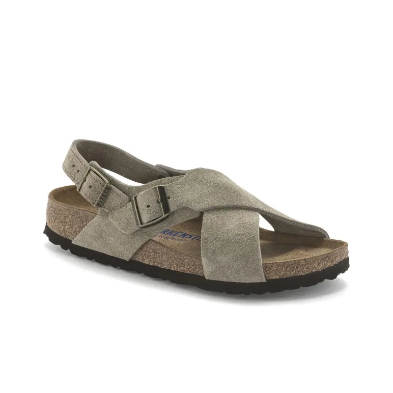 Birkenstock Tulum Suede Leather Narrow Fit Sandals 'Taupe' Women's-1