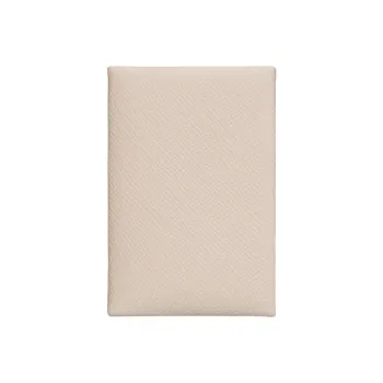 HERMES Calvi Epsom Calfskin Coin Purse Wallets Card Holders Unisex 10 Craie Milkshake White