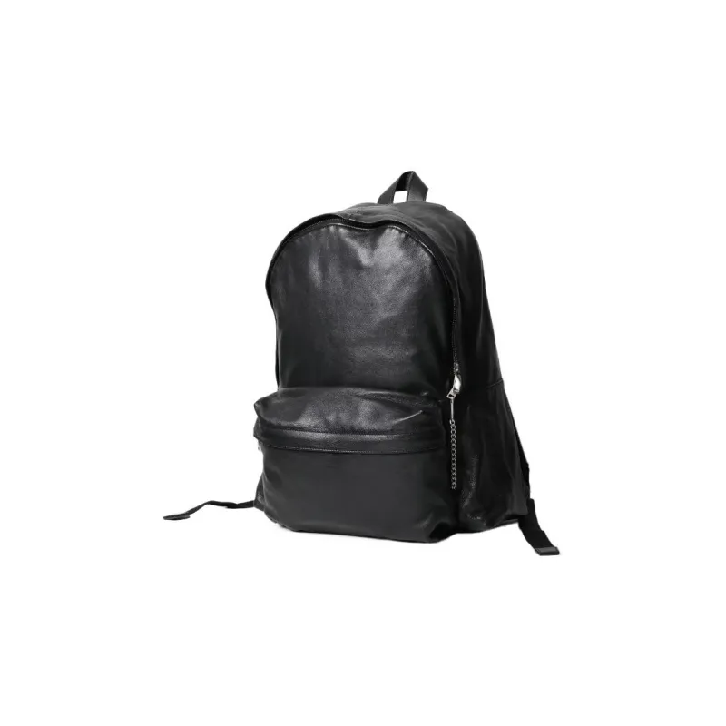 CELINE Cow Leather Backpack Medium Size Men's Black-2