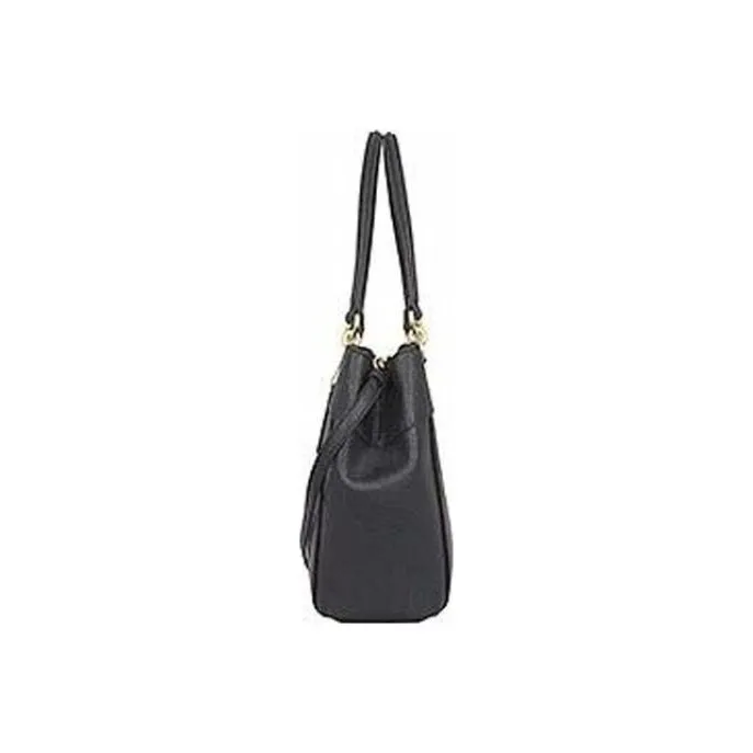 COACH Brooke Grained Leather Briefcase Handbag Shoulder Bag Large Size Women's Black-3