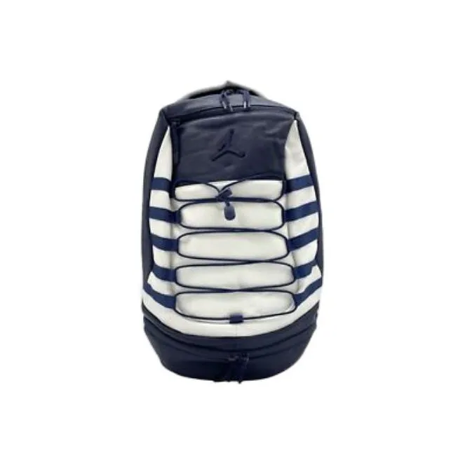 Jordan Artificial Leather Basketball Bag Backpack Tubas Unisex Obsidian/White Marine Blue-3