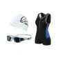 [Swim Three-Piece Set]Swimsuit+Swim Goggles+Swimming Cap