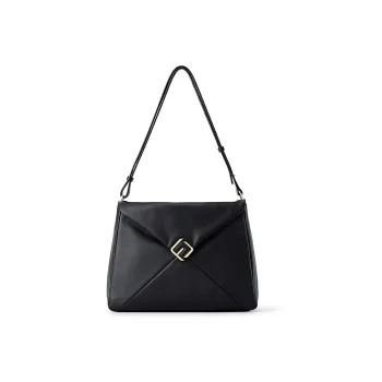 FION Cow Leather Tote Underarm Shoulder Bag Large Size Women's