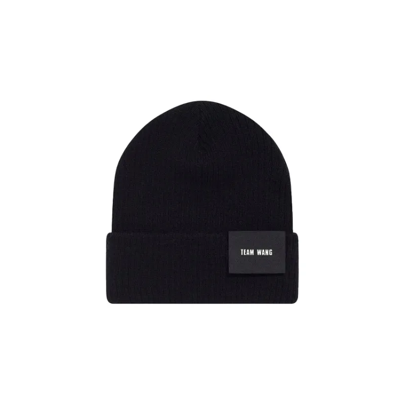 TEAM WANG Logo patch Knitted Beanie-0