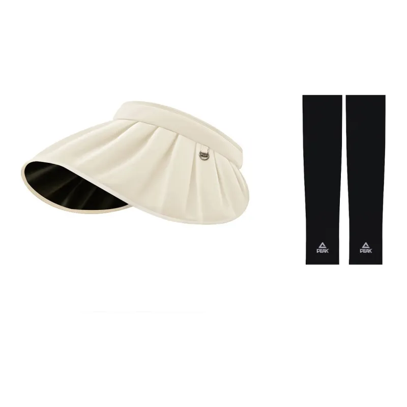 PEAK Polyester Sun Protection Hats Women's Ecru, Black-2