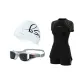 [Goddess Three-Piece Set]Swimsuit+Swim Goggles+Swimming Cap