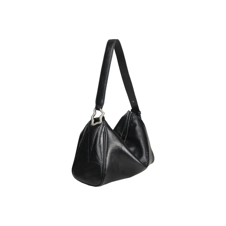 YOCAMU Cow Leather Tote Bag Shopping Bag Shoulder Bag Crossbody Bag Large Size Unisex Black/White/Silver-1