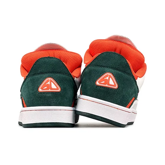 LuzaoT SUPER DRAG Puffy Shoes Stylish Skateboarding Shoes Unisex White Green Orange-4