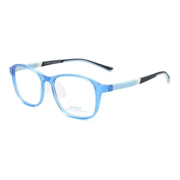 SEIKO Irregular Shape Eyeglass Frames Unisex Blue