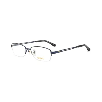 SEIKO Rectangular Eyeglass Frames Men's Blue