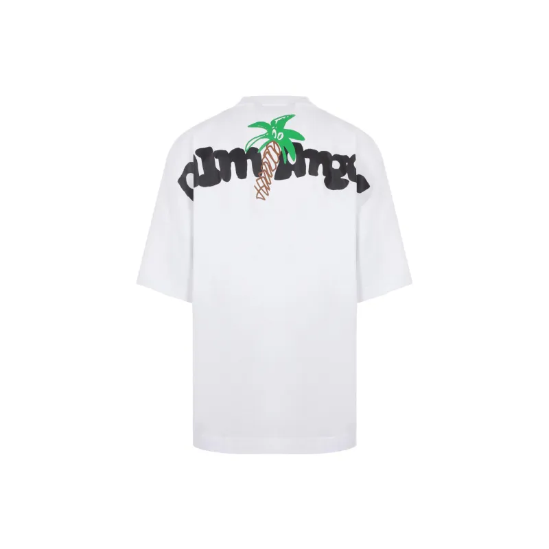 PALM ANGELS Sketchy Cotton Oversized T shirt-1