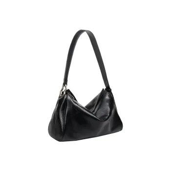 YOCAMU Cow Leather Tote Bag Shopping Bag Shoulder Bag Crossbody Bag Large Size Unisex Black/White/Silver