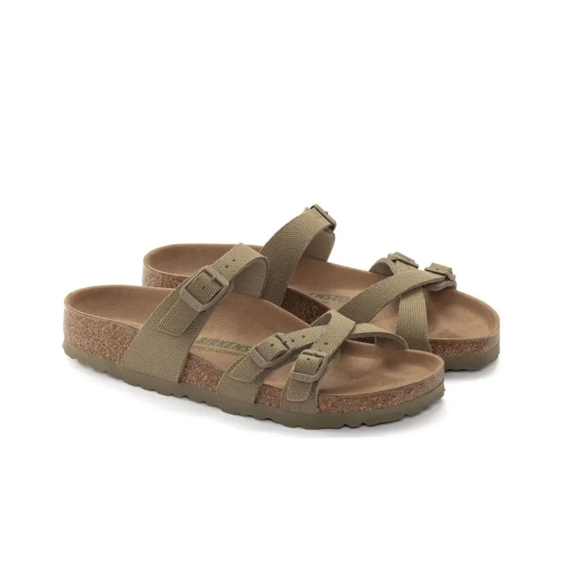 Birkenstock Franca Vegan Textile Narrow Fit Sandals 'Faded Khaki' Women's-2
