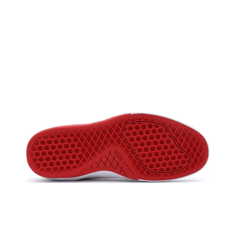 Vans Wayvee Anti-Slip Wear-Resistant Low-Top Skateboard Shoes Unisex Red White-4