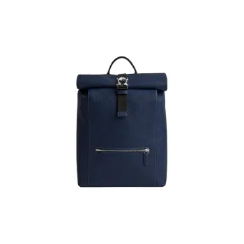 COACH Backpack Pebbled Leather Backpack Tubas Men's Marine Blue