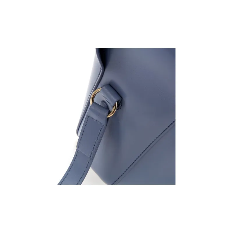 Chloe Leather Bucket Bag, Shoulder Bag, Crossbody Bag Women's Blue-7
