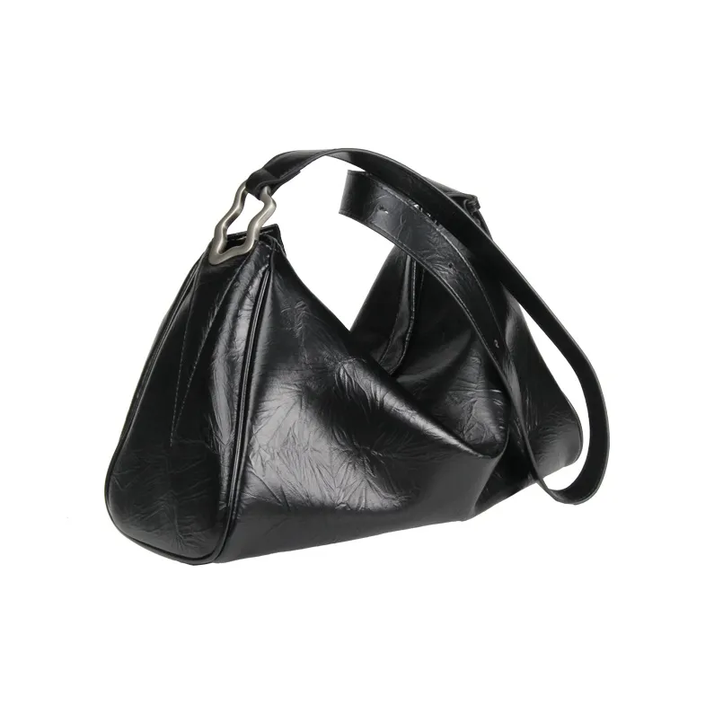 YOCAMU Cow Leather Tote Bag Shopping Bag Shoulder Bag Crossbody Bag Large Size Unisex Black/White/Silver-2
