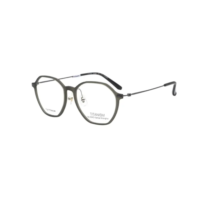 SEIKO Irregular Shape Eyeglass Frames Unisex Green-0