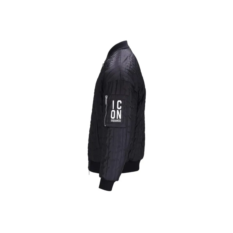 DSQUARED 2 Long Sleeved Quilted Zip Up Jacket-2