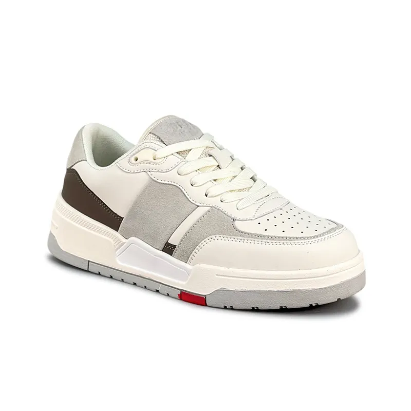 LuzaoT SUPER DRAG Extremely Attractive Stylish Skateboarding Shoes Unisex Beige Gray-3