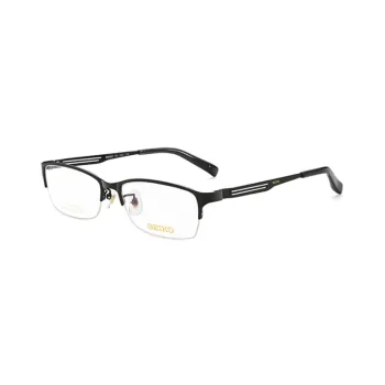 SEIKO Rectangular Eyeglass Frames Men's Black