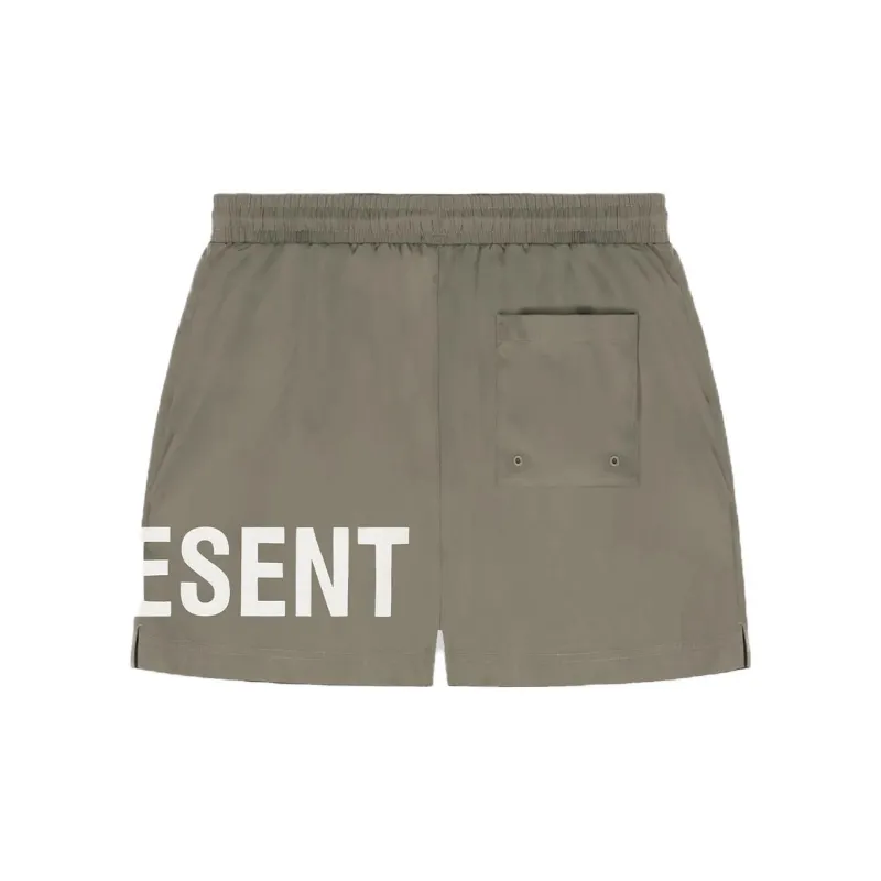 REPRESENT Logo-Printed Elastic Waist Swim Shorts-1