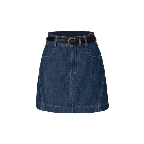 YESWOMEN Denim Short Skirts Women's Blue