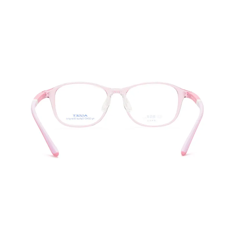 SEIKO Irregular Shape Eyeglass Frames Kids' Light Pink-3