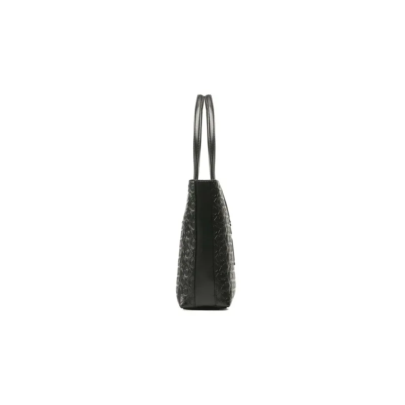 CK/Calvin Klein Artificial Leather Tote Bag Shopping Bag Handbag Women's Black-1