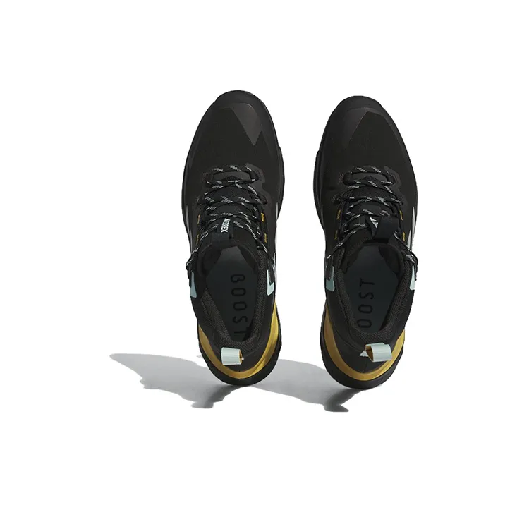Adidas Terrex Free Hiker Gore Tex 2.0 Black Aqua Yellow-4