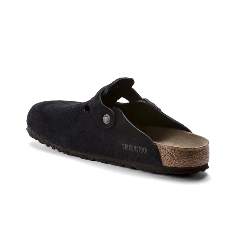 Birkenstock Boston Soft Footbed Suede Leather 'Midnight'-3
