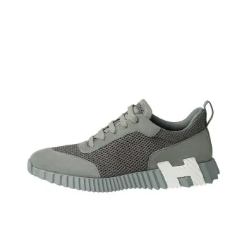 HERMES Bouncing Low Top Sports Casual Shoes Men's Gray