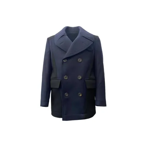 Alexander McQueen Jackets Men Navy Blue