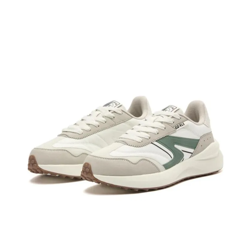 QIAODAN White 2.0 Height Increasing Low Top Q LITESPEED Q LITESPEED Technology Running Shoes Women's White Green-2