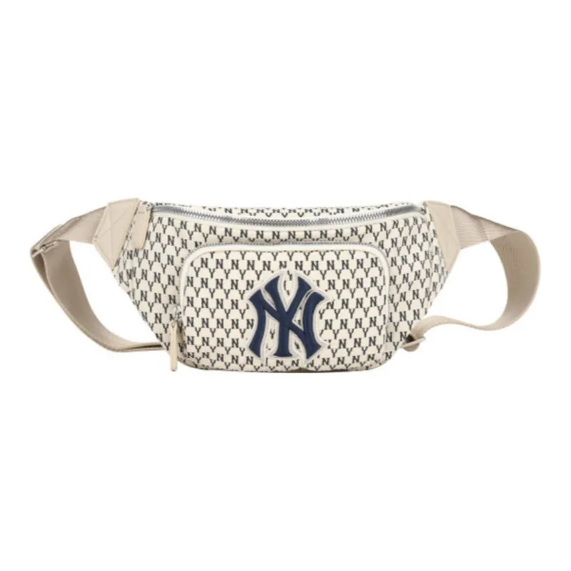 MLB Monogram Collection Polyester Crossbody Bags Fanny Pack Regular Unisex Ivory White-2