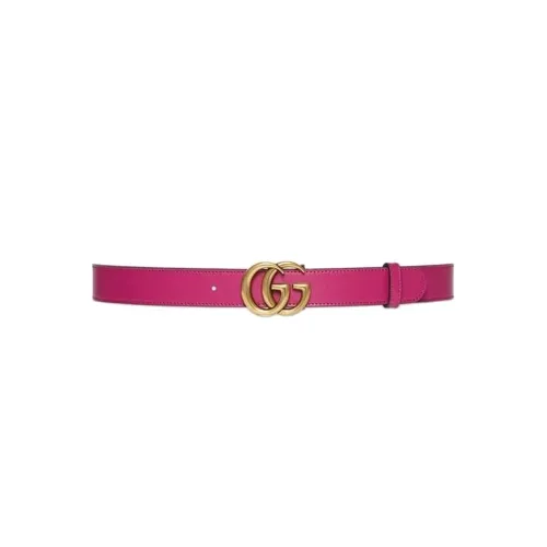 GUCCI Leather Belts Women's Rose Red