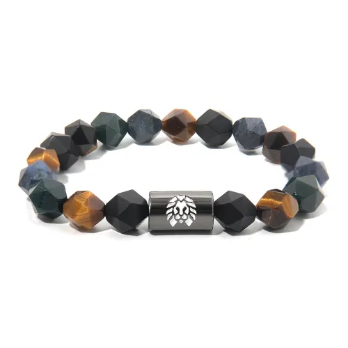 Rastaclat Blood Stone Small Lion Chinese Style Beaded Bracelet Unisex