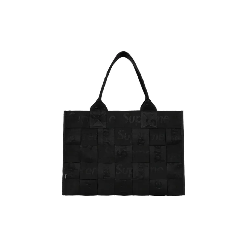 Supreme Fabric Tote Bag, Shopping Bag, Handbag Tubas Unisex Black-2