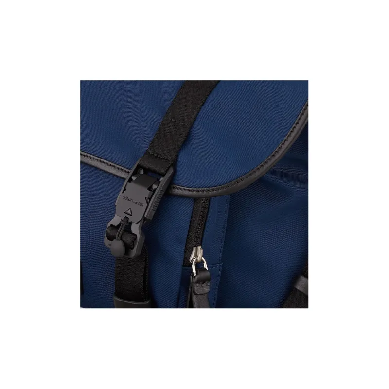 GIORGIO ARMANI Polyester Messenger Bag Shoulder Bag Crossbody Bag Men's Blue-3
