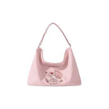 Zgo Sanrio My Melody Polyester Shoulder Bag Premium, Tote Bag, Shopping Bag, Crossbody Bag Large Size Women's Pink