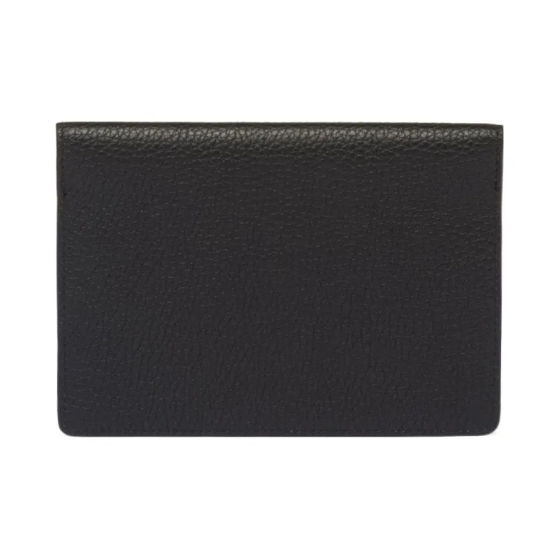 PRADA Saffiano Leather Card Holder Wallet Men's Black-1