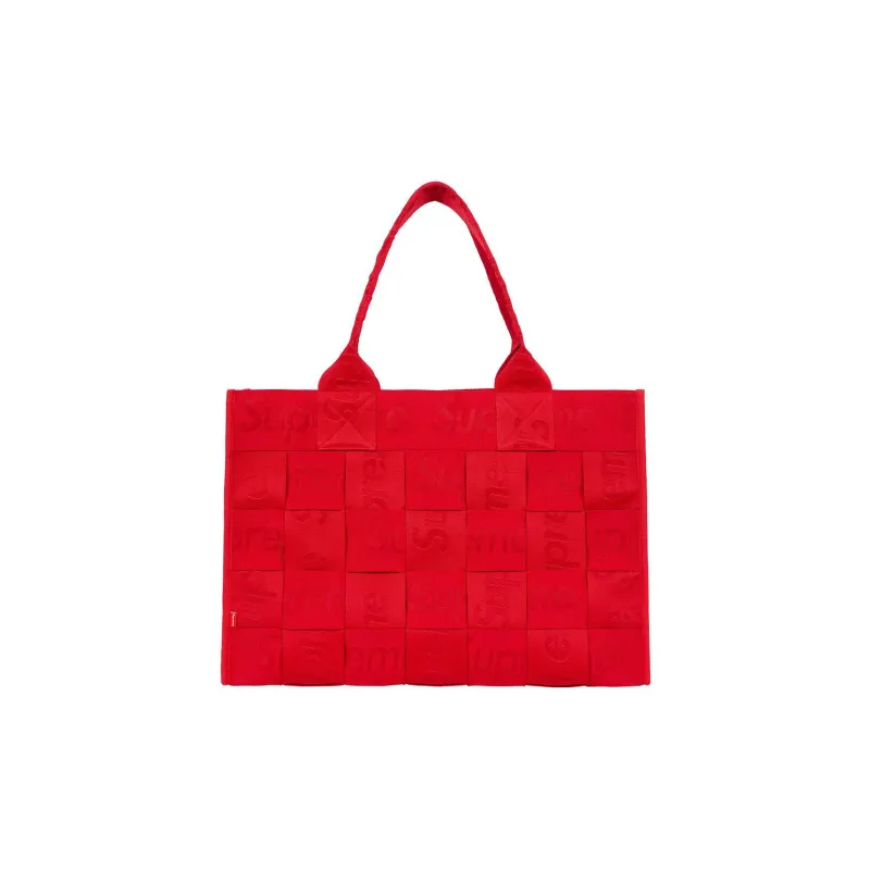 Supreme Fabric Tote Bag, Shopping Bag, Handbag Tubas Unisex Red-2