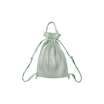 LASTFRAME Polyester Multicolor Stripes Backpack Handbag Large Size Women's Mint