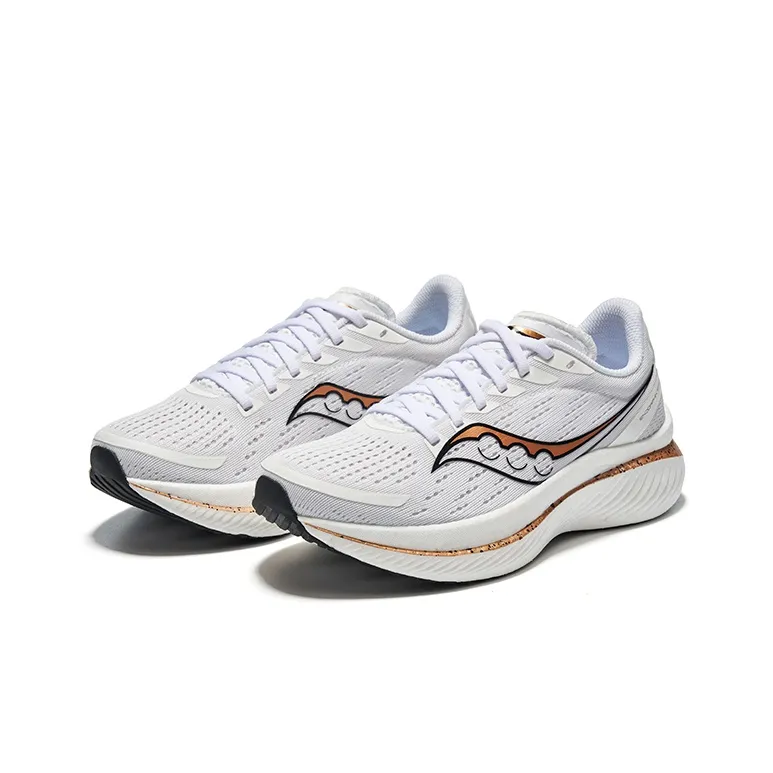 Saucony Endorphin Speed 3 Breathable And Wear resistant Low Top Carbon Plate Training Running Shoes Women's White Gold-2