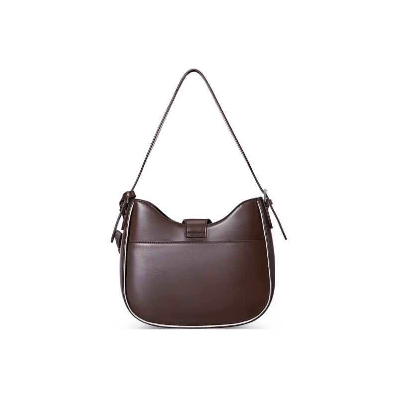 Zgo Sanrio, Kuromi Collection PU Tote Bag, Shopping Bag, Handbag, Shoulder Bag Women's Brown-2