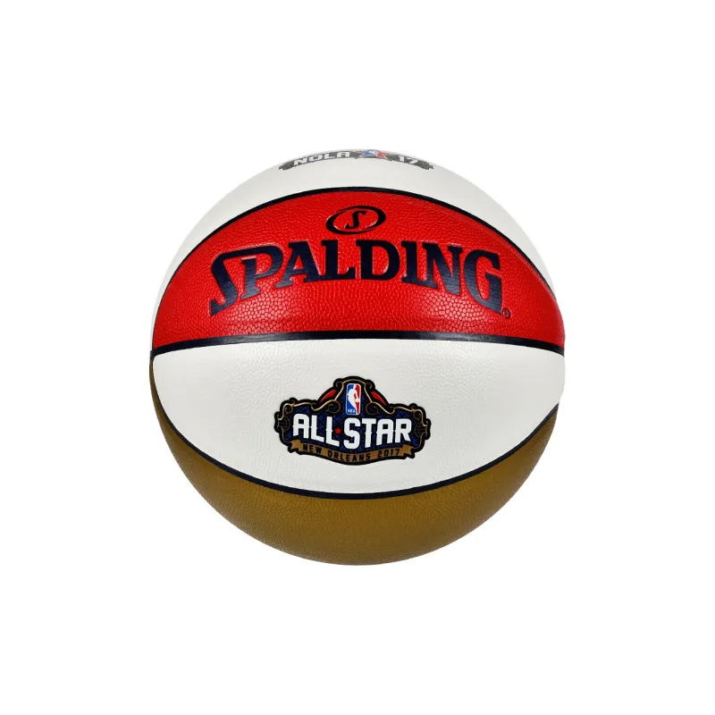 SPALDING PU Basketball White Red Gold Size 7 Ball Training Unisex-1