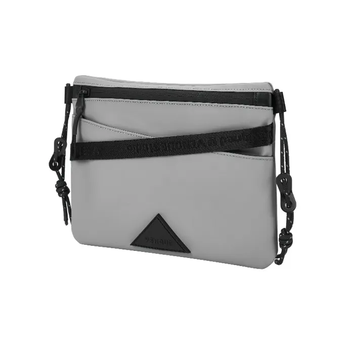 Venque Polyester Shoulder Bag, Crossbody Bag Small Size Unisex Olive Green/Haze Gray-1