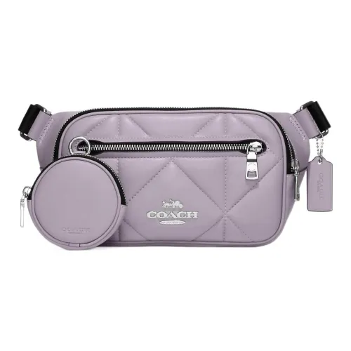 COACH Belt Cow Leather Combo Bag Sling Bag Fanny Pack Women's Purple