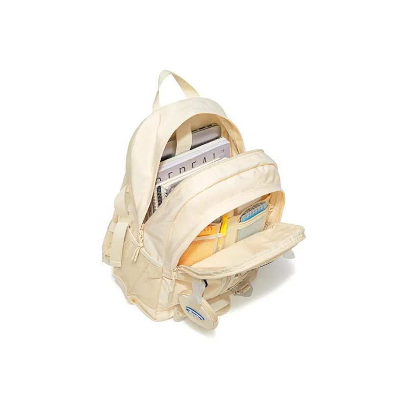 WINNER Polyester Backpack Large Size Unisex Ecru/Light Gray/Light Blue-4