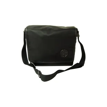 GIORGIO ARMANI Nylon Messenger Bag, Shoulder Bag, Crossbody Bag Men's Black